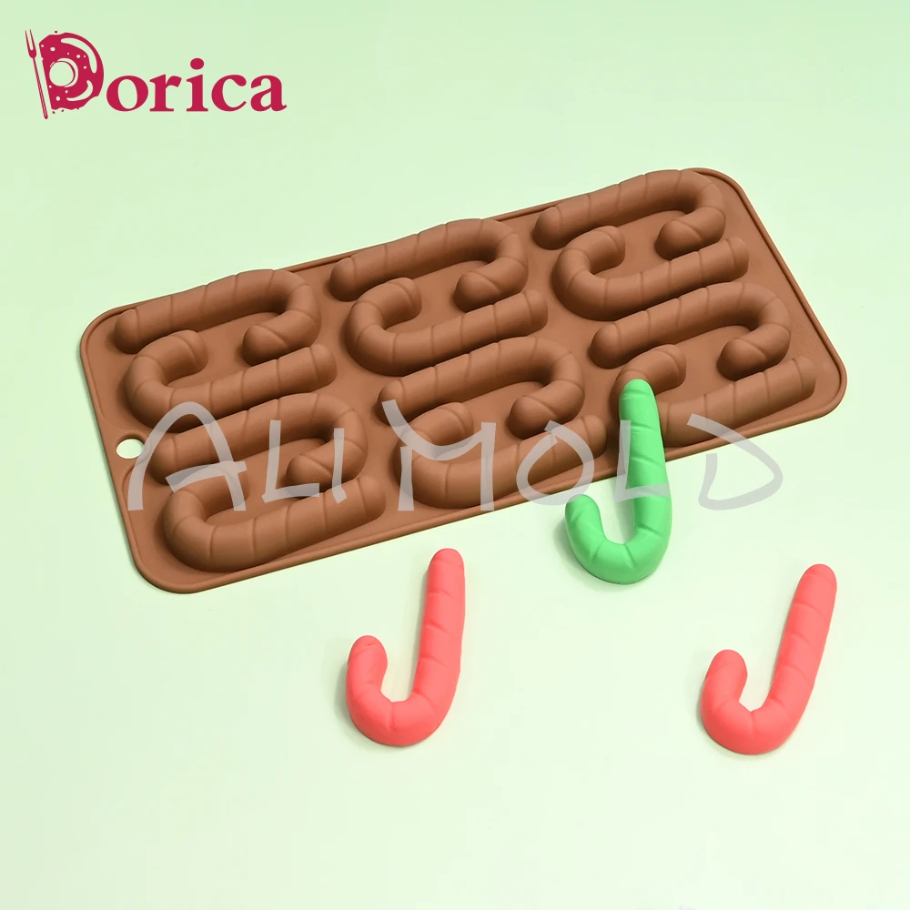 Candy Canes Silicone Molds DIY Sugarcraft Fondant Chocolate Moulds Cake Decorating Resin Clay Mould Kitchen Bakeware Accessories