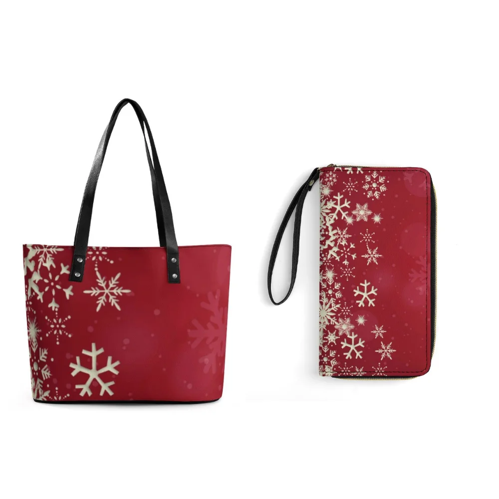 

Женские модные сумки, рождественское основное изображение, женская сумка на одно плечо, набор кошельков с индивидуальными индивидуализированными узорами, доступные