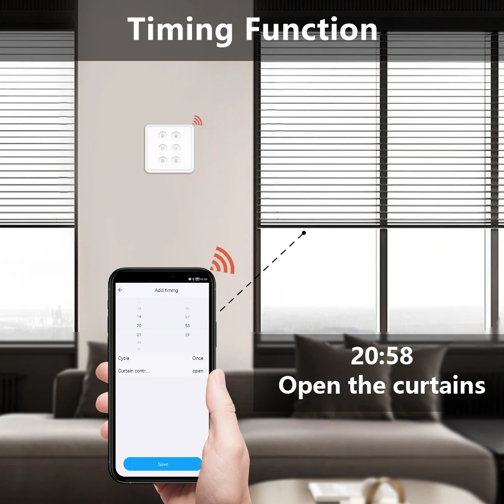 QCSMART Tuya Smart EU ZigBee Double Curtain Switch App Control Blinds Roller Shutter Percentage Timer Google Assistant Alexa