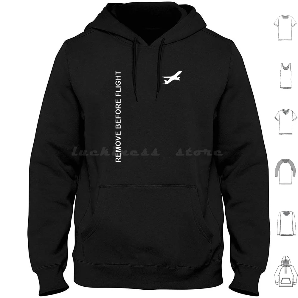 

Remove To Flight-Airplane And Pilot Apparel Hoodies Long Sleeve Remove Before Flight Flight Unisex Airplane Vintage