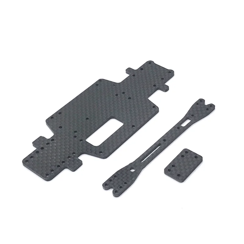 Placa inferior de fibra de carbono para WLtoys, piezas de coche RC, actualización de Metal, 1/28, 284131, K969, K979, K989, K999, P929, P939