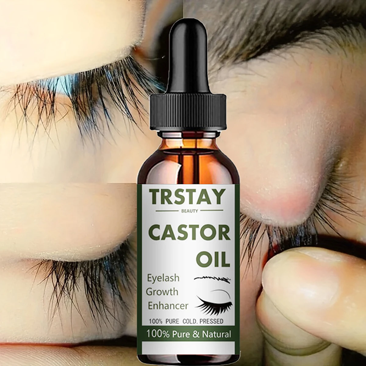 TRSTAY رمش الحياة حتى النفط الحاجب النمو الزيوت الطبيعية الخروع مزارع المنتج محسن تنمو طويلة Curlier العناية بالشعر حافة التحكم