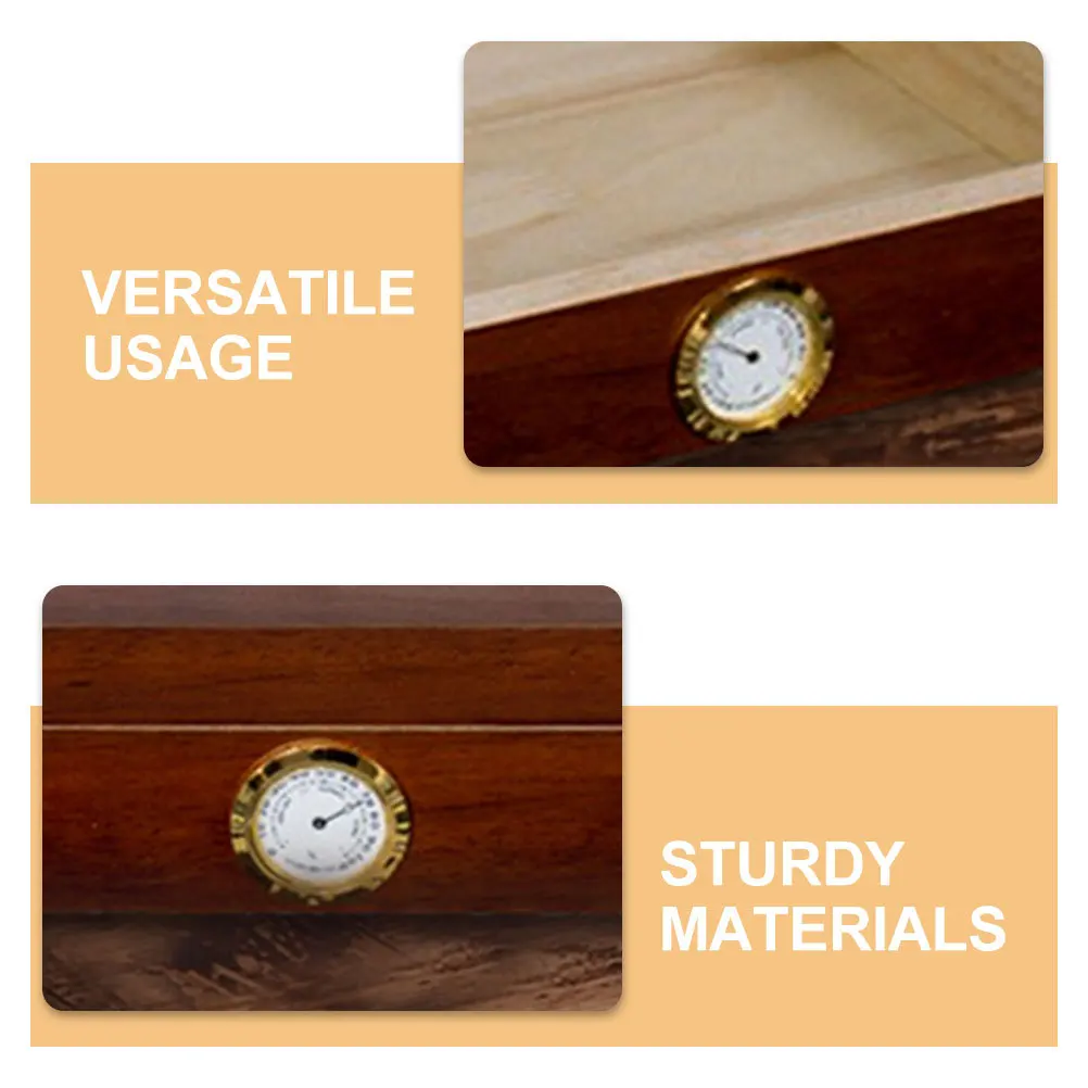 

Small Analog Hygrometer For Cigar Humidor Round Mechanical Humidity Gauge Cigar Box Accessory Humidor Hygrometer
