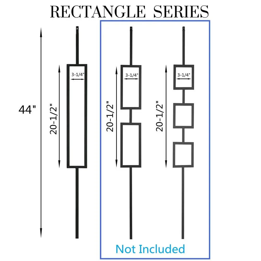 مجموعة مكونة من 10 درابزينات معدنية مزخرفة لدرابزين سطح السفينة، ومغزل حديد مجوف مقاس 1/2 بوصة، ولمسة نهائية من الساتان باللون الأسود