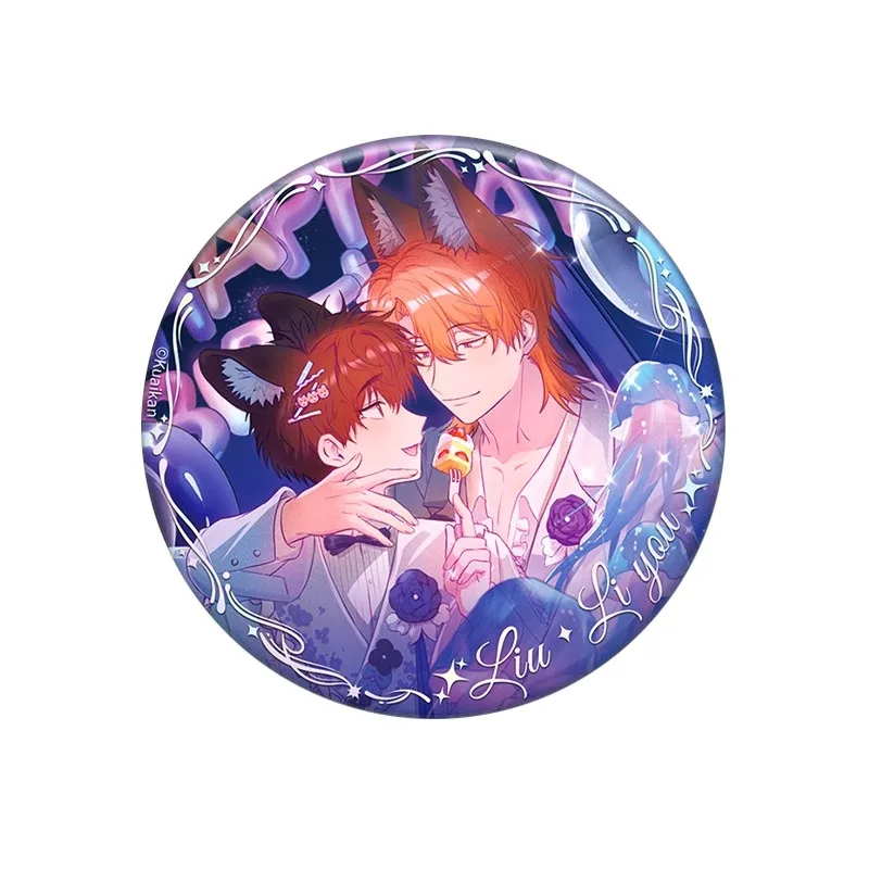 Liu & Li You Lying Puppy Loving the Fox Official Merch Acrylic Stand Quicksand Block Artboard And Badge Collectible Item