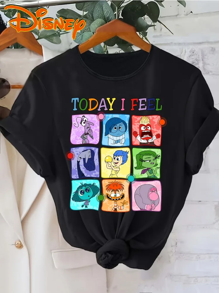

Женская футболка с коротким рукавом и круглым вырезом с принтом Disney, повседневная модная футболка с коротким рукавом, летняя женская одежда