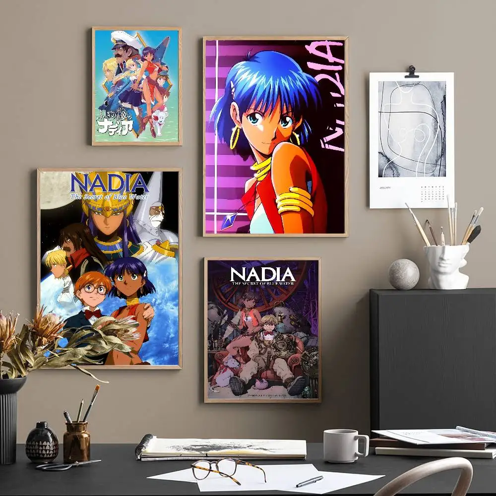 ناديا سر المياه الزرقاء أنيمي DIY لزجة المشارك خمر غرفة بار مقهى ديكور ديكور المنزل