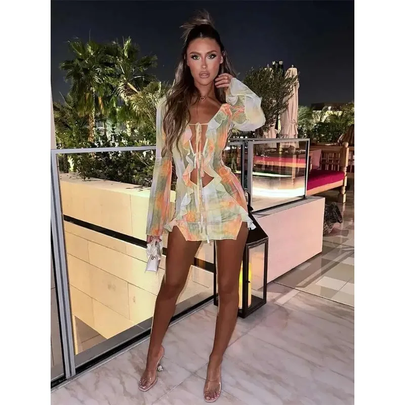 

Прозрачное сексуальное платье с сетчатыми вставками для женщин, весенне-летнее платье для ночного клуба, облегающее платье для вечеринок.