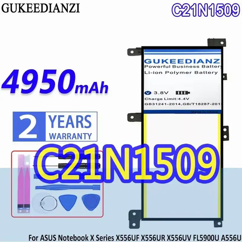 

4950 мАч аккумулятор для ноутбука Asus X Series X556UF X556UR X556UV FL5900U A556U C21N1509 хорошая низкотемпературная производительность