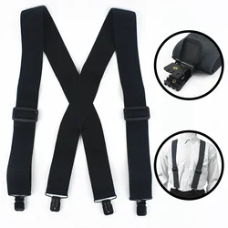 5*120cm Fashion Adults Men's Suspenders X-type 4 Clips Braces Wide Adjust Elastic Strap Harness Man Male Jockstrap for Pants