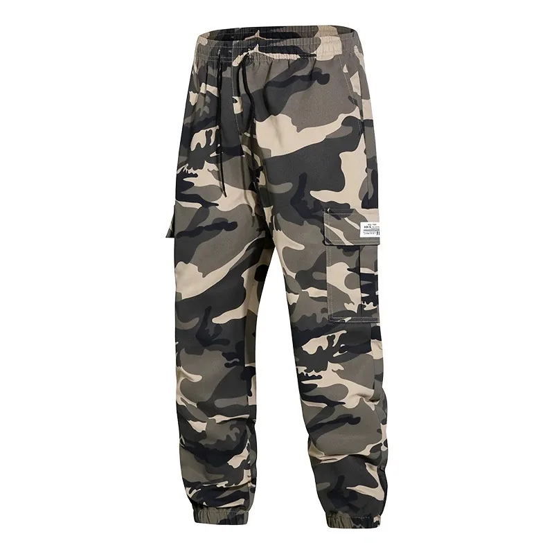 

Men's Spring Autumn Summer Workwear Camouflage Pants Elastic Trendy Versatile Bottoms