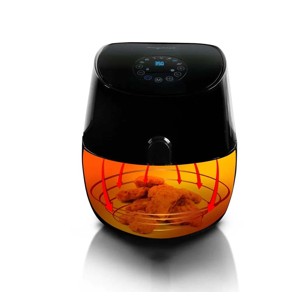 7가지 사전 프로그래밍된 설정을 갖춘 5쿼트 에어 프라이어 멀티쿠커 디지털 터치 패널 열기 순환 공간 절약형 디자인