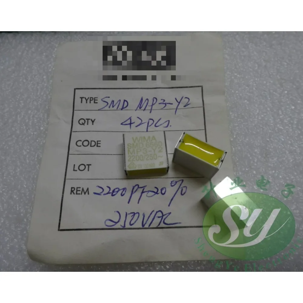 

SMD MP3 0.0022uF/250VAC 2.2nF 2200pF 2n2 222 Brand new SMD film capacitor