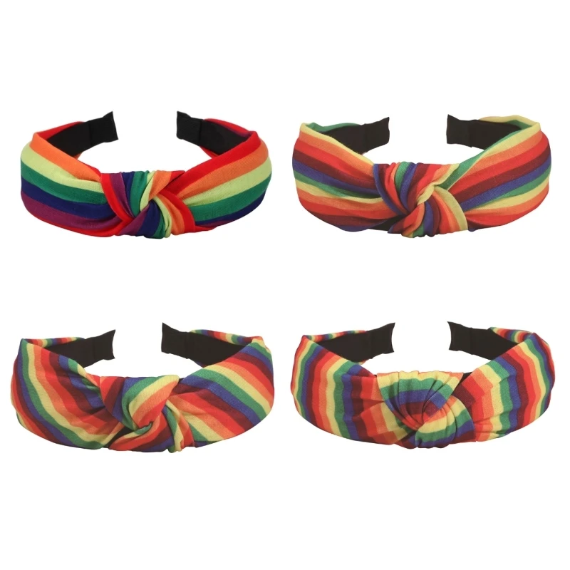 Colorful Pride Hair Accessories Headband Fashionable Hairband LGBTQ Rainbow Headpieces for Celebrations Daily Use