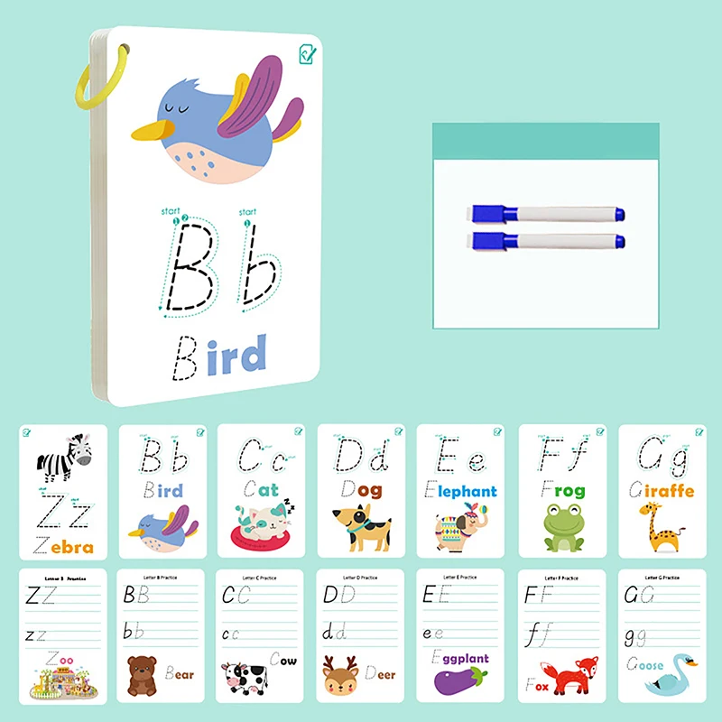 Cartões de aprendizagem infantil para leitura e escrita, flashcard cognição número, brinquedo educativo matemática para crianças