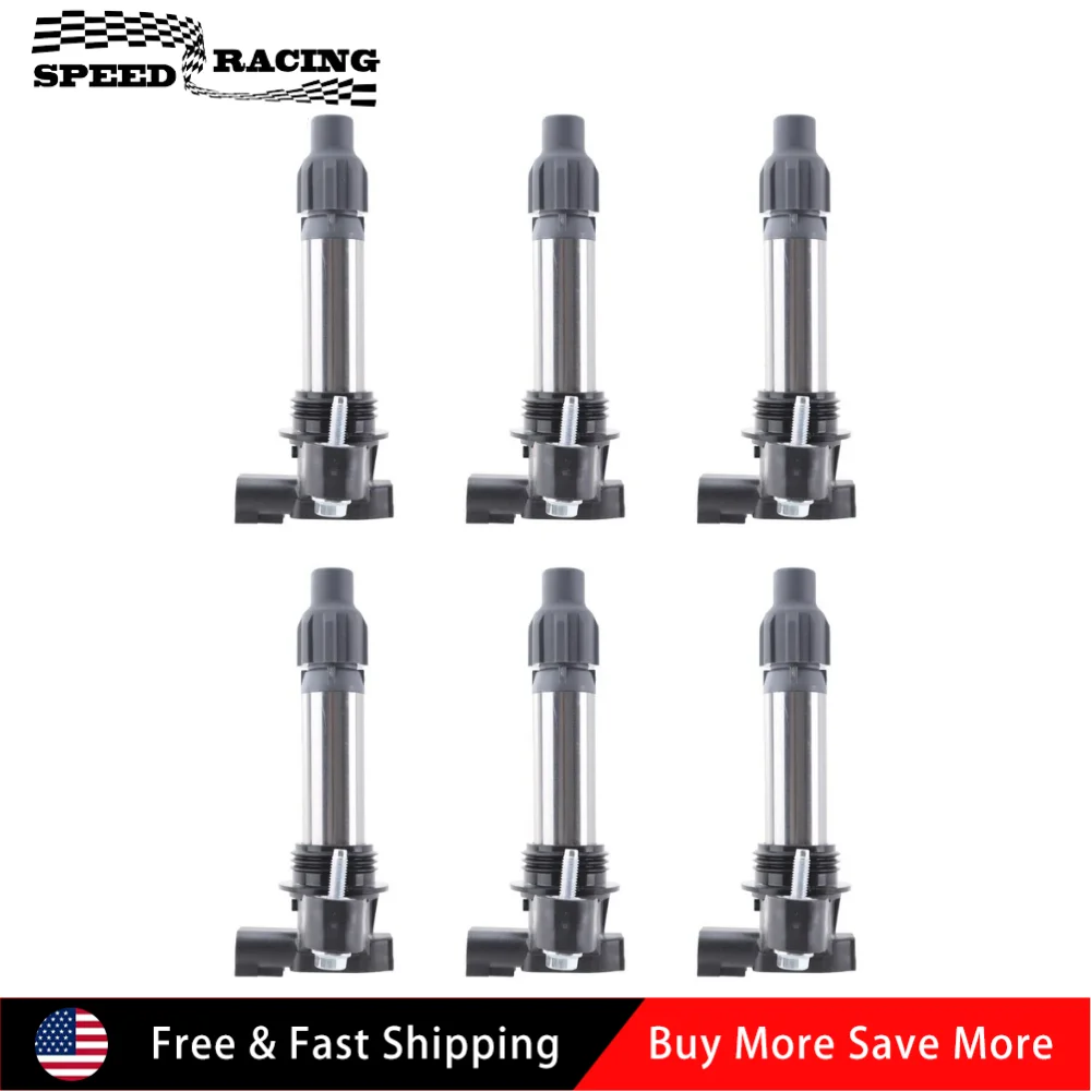 

12590990 12610626 6pcs High Performance OEM Ignition Coil & Spark Plugs For 2010 Buick Allure LaCrosse V6 3.0L 3.6L