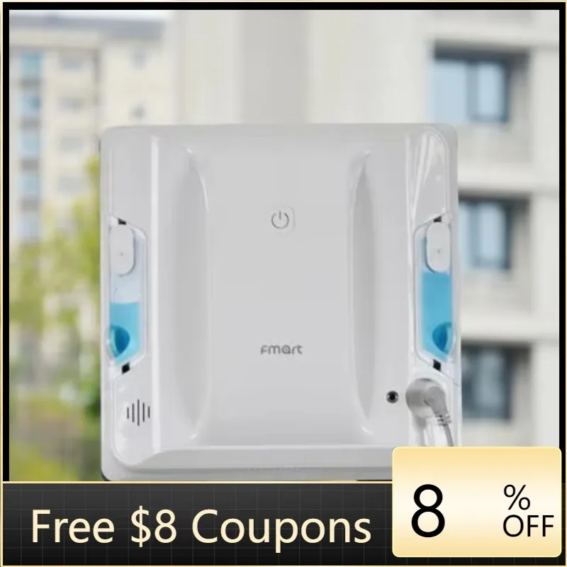 

STLF Smart W7 Window Cleaning Robot AI Path Planning Ultrasonic Mist Spray & App Control for Glass/Tiles Smart Robot Window Clea