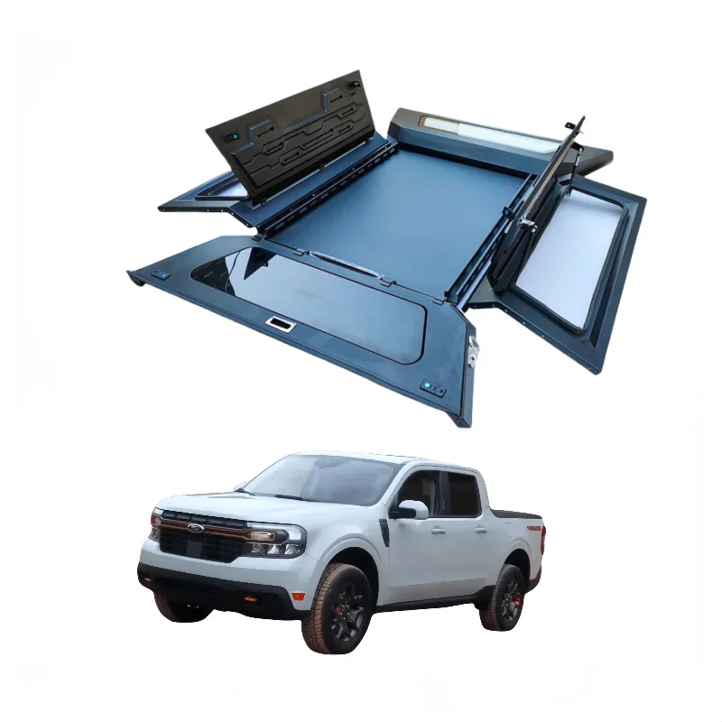 Three doors openAluminum Tonneau Cover Pickup Truck Bed  for Ford Maverick Tremor