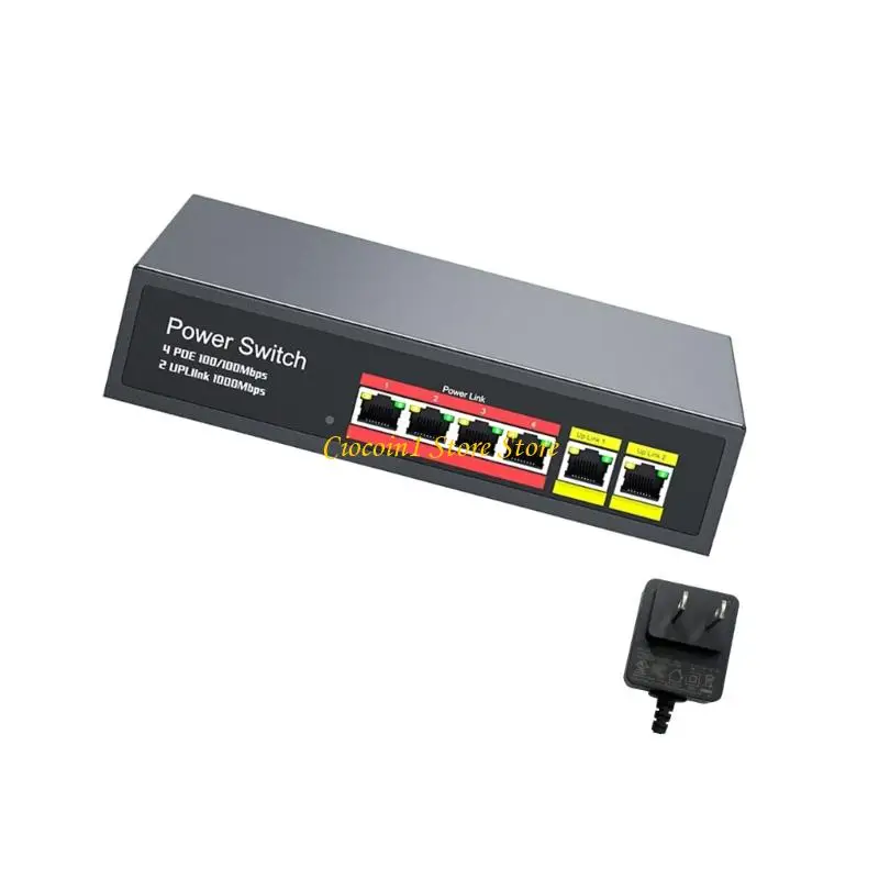 

A3PC Heavy Duty Plug And Play Металлический 4-портовый гигабитный коммутатор POE 48 В Питание через Ethernet для домашнего офиса