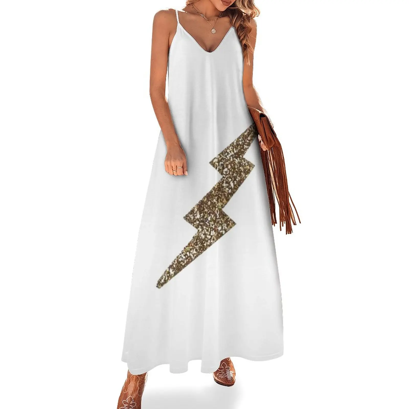 

Новинка, платье без рукавов с золотыми блестками, летние платья, женская одежда