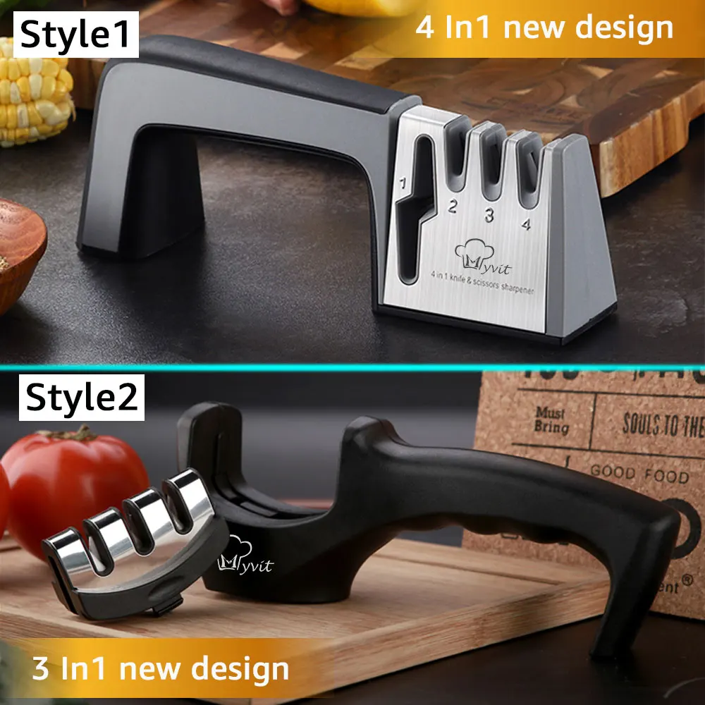 Knife Sharpener Professional Sharpening Stone Whetstone Grindstone 2/3/4 Stages Kitchen Knives Scissor Grinder Stone Householder