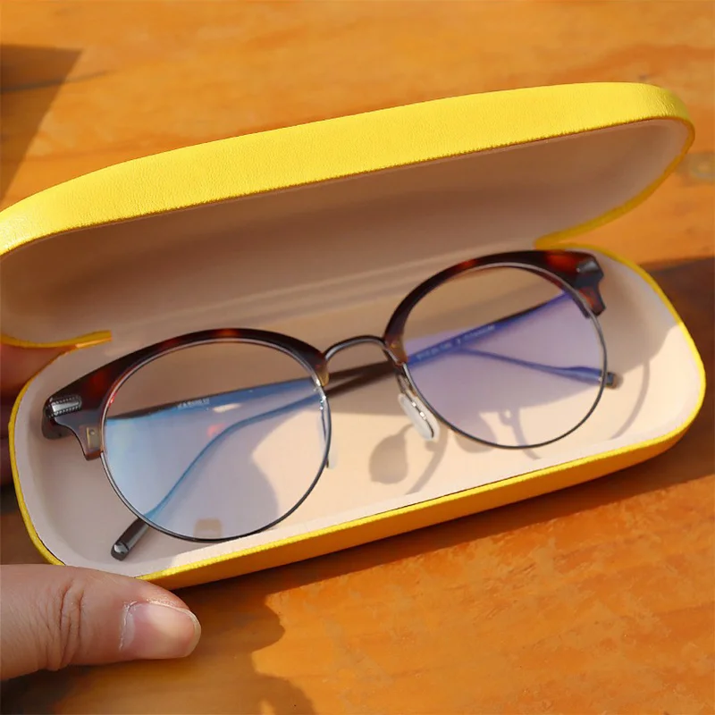 حافظة نظارات لطيفة للأطفال إبداعية بسيطة محمولة مقاومة للضغط قطرة قصر النظر صندوق تخزين نظارات هدية فتاة