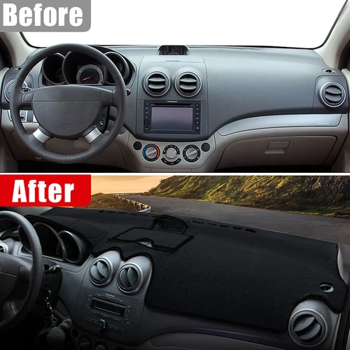 Imagen 2 del producto Cubierta del salpicadero del coche para Chevrolet Aveo Kalos Lova 2003 - 2011 para Daewoo Gentra T250 2005 - 2011 2007 2008 2009 2010 Accesorios