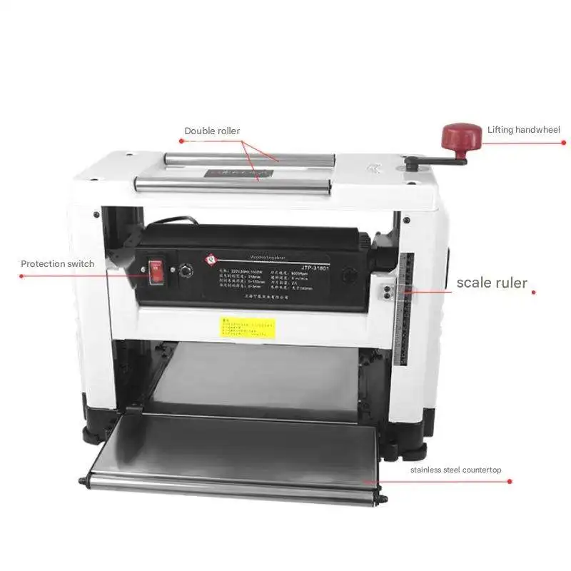 

Press Planer Multi-purpose Desktop Single Surface Light Woodworking Machine 220V Wood Processing Carpenter Tools JTP-31801