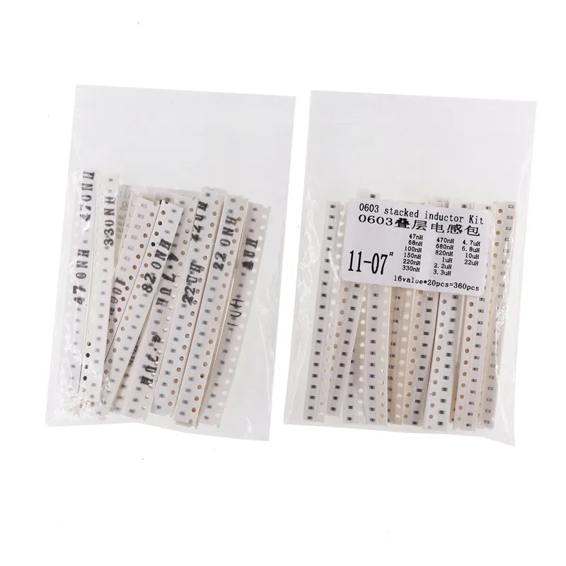 

320PCS 0603 Laminated inductor package 47nH-22uH 16value*20pcs