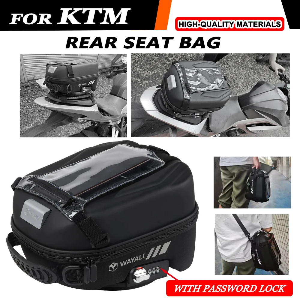 Motorcycle Rear Seat Bag For KTM 390 790 890 950 990 1090 1190 Adventur 1290 Super ADV Duke 390 Waterproof Tail Bag Storage Bag