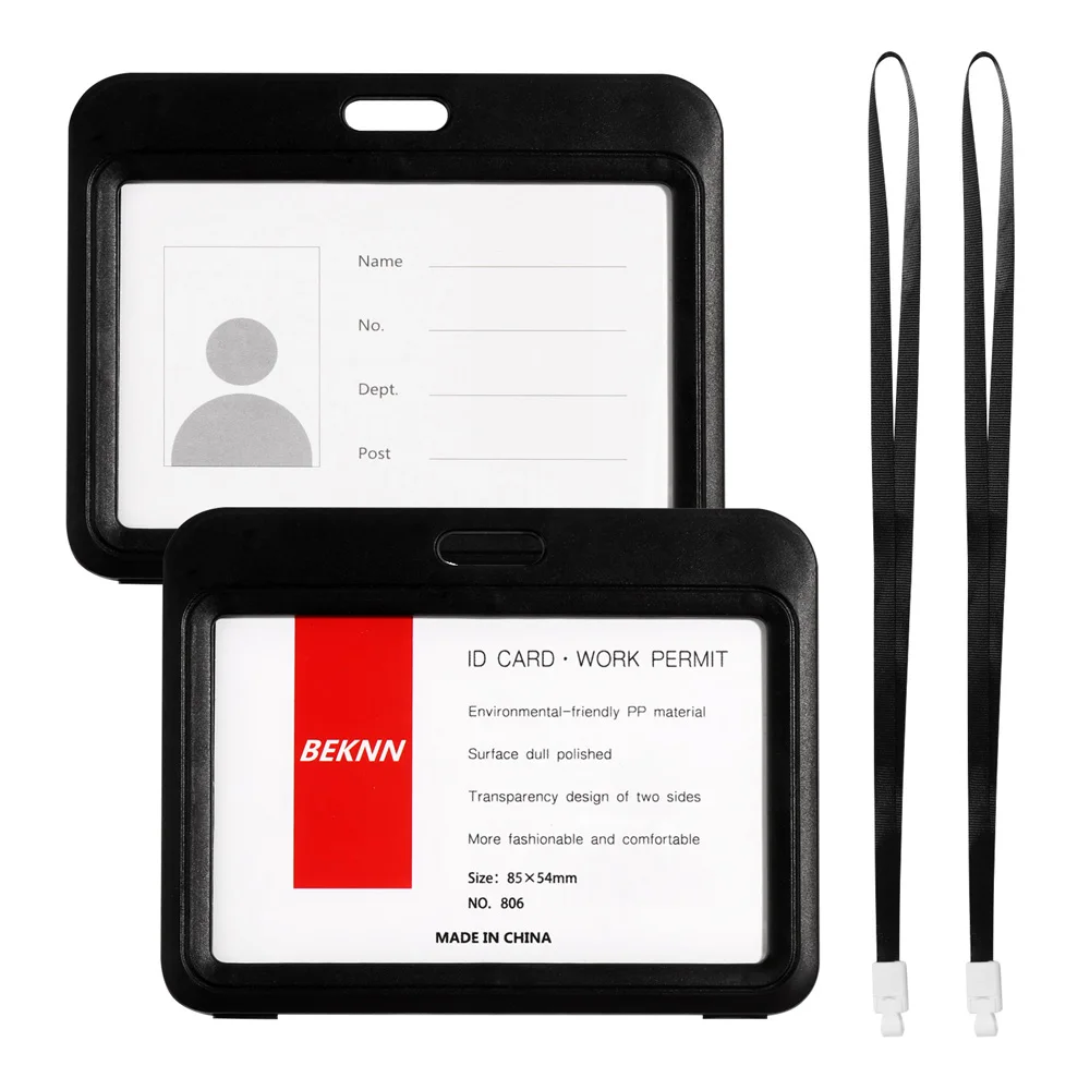 Two sided Transparent Protective Case Badge Holder Vaccination Record Card Card Protector Protective Sleeve ID Card Holder