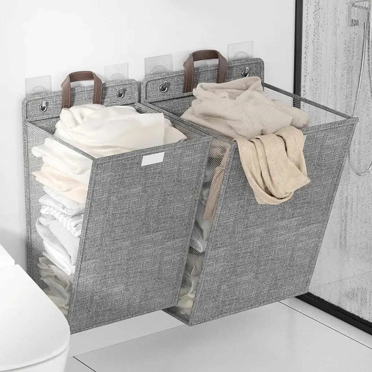 

Laundry Basket Foldable Household Dormitory Multi-functional Arrangement And Storage Wall Hanging Practical And Convenient