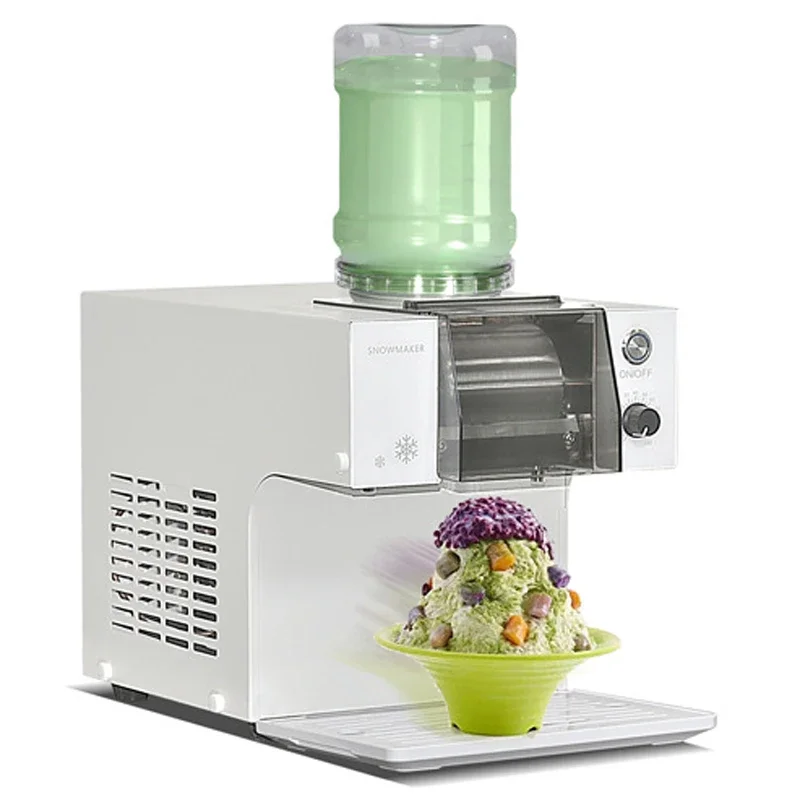 &For 110V/220V Tabletop Shaved Ice Machine, 40KG/DAY Fully Automatic Milkshake Shaved Ice, Air-cooled Ice Cream Machine