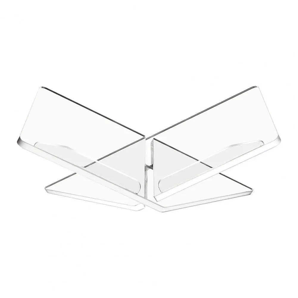 Durable Bookshelf Space-saving Acrylic Book Holder Easy-to-install Rack for Home Study Kitchen Clear Display Stand Shelf