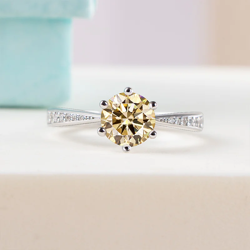 Joyce Kelly 1 CT Blau Grün Moissanit Ring Für Frauen Solide 925 Sterling Silber Braut Weibliche Verlobung Hochzeit Luxus Jewerly – Detail 11