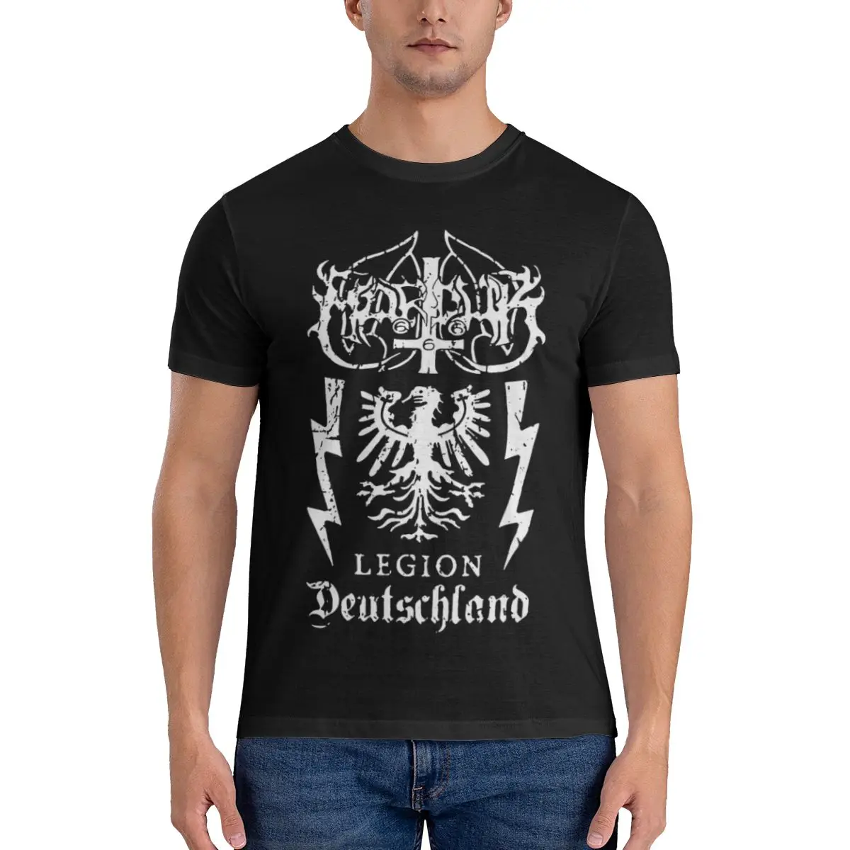 Legion T-Shirts Men Marduk Patron Saint Funny Pure Cotton Tee Shirt Crewneck Short Sleeve T Shirts Gift Clothing