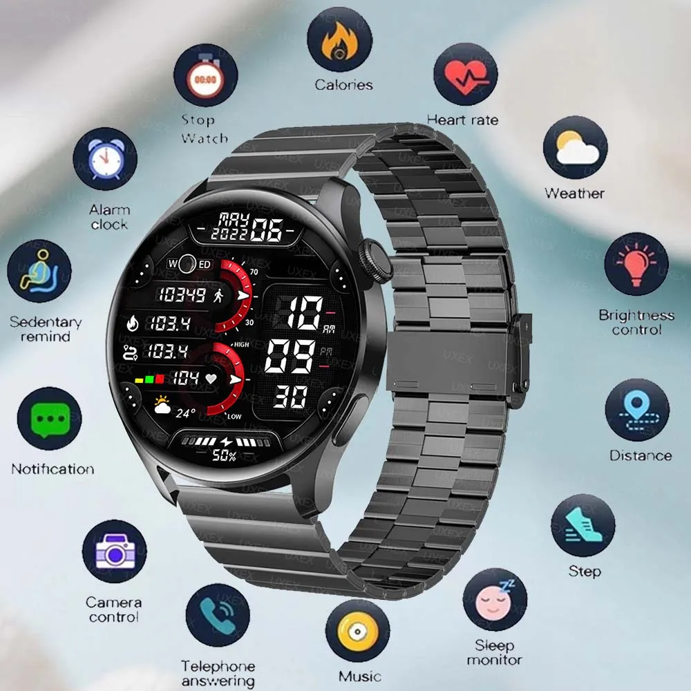 

Мужские умные часы 2026, Bluetooth-вызов, GPS, спорт на открытом воздухе, фитнес-модель, монитор сердечного ритма, умные часы, классические часы