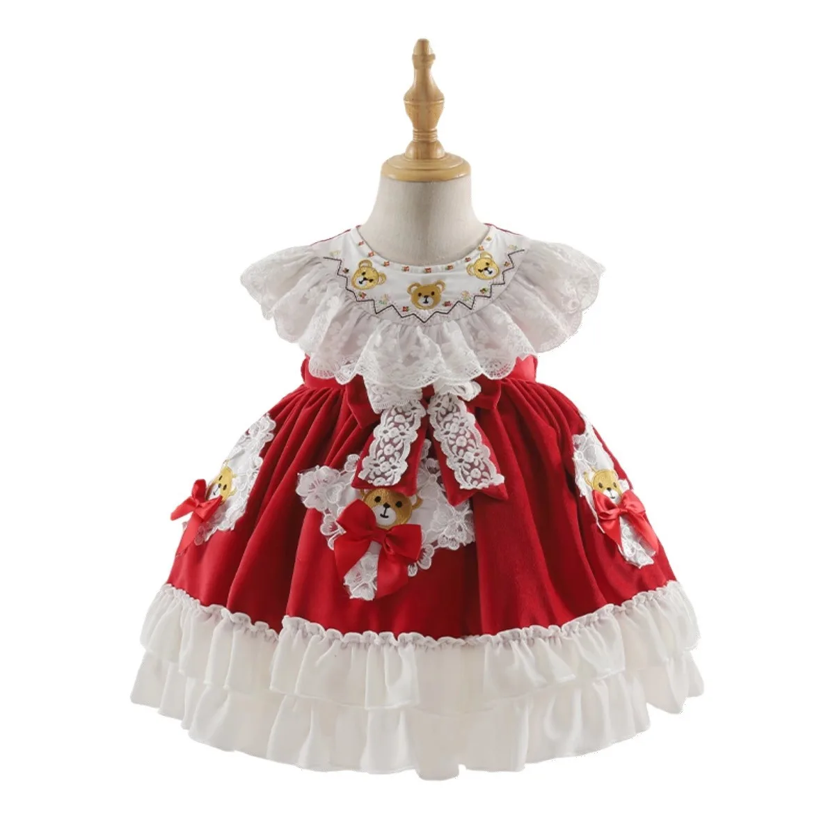 Princesa Lolita vestido de veludo para crianças, regata e fundo, vestido de princesa kawaii, traje de performance, cosplay, presente de aniversário, natal, inverno