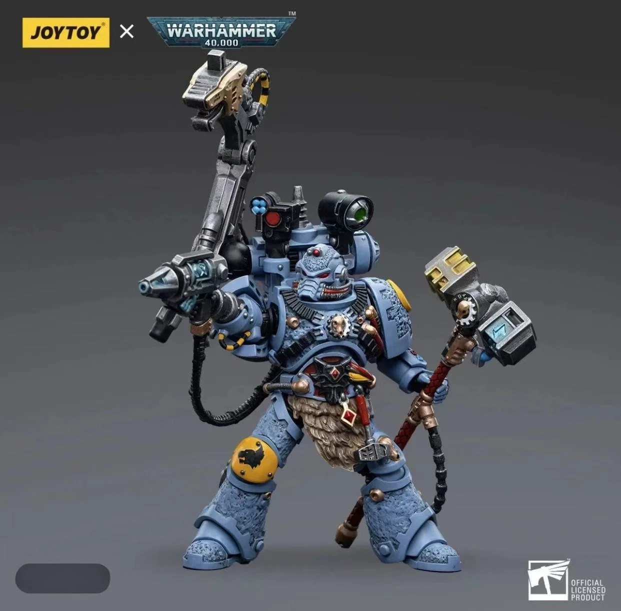 

In Stock JOYTOY Dark Source Warhammer 40K Space Wolf Steel Priest Jolin Felhammer JT5208 Mobile Model