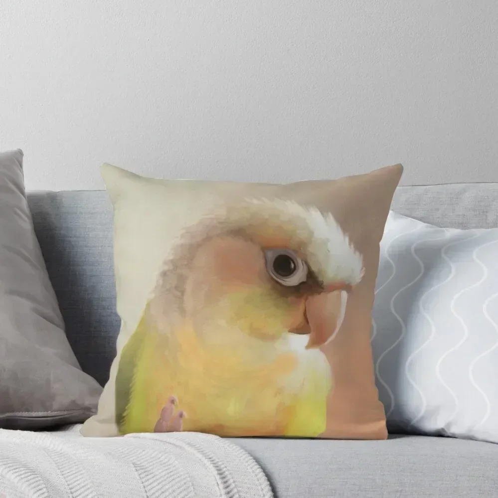 Pineapple Green Cheek Conure Throw Pillow Throw Pillow pillowcases for sofa cushions pillow