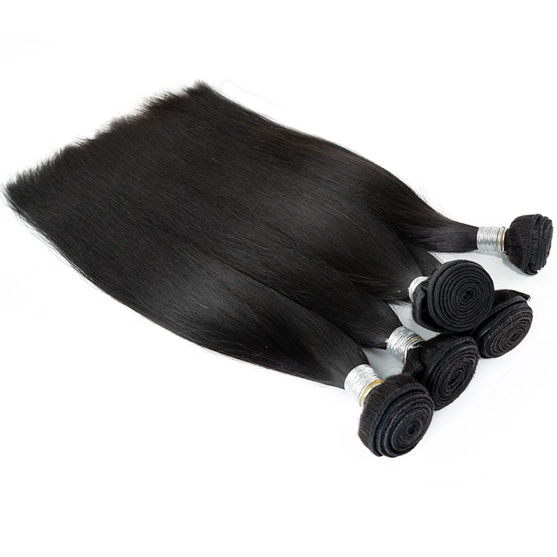 Shinehair Straight Black 16-28 inch 100% Natural Human Hair Weave Bundles Remy for Unprocessed Lady Hairs Extension