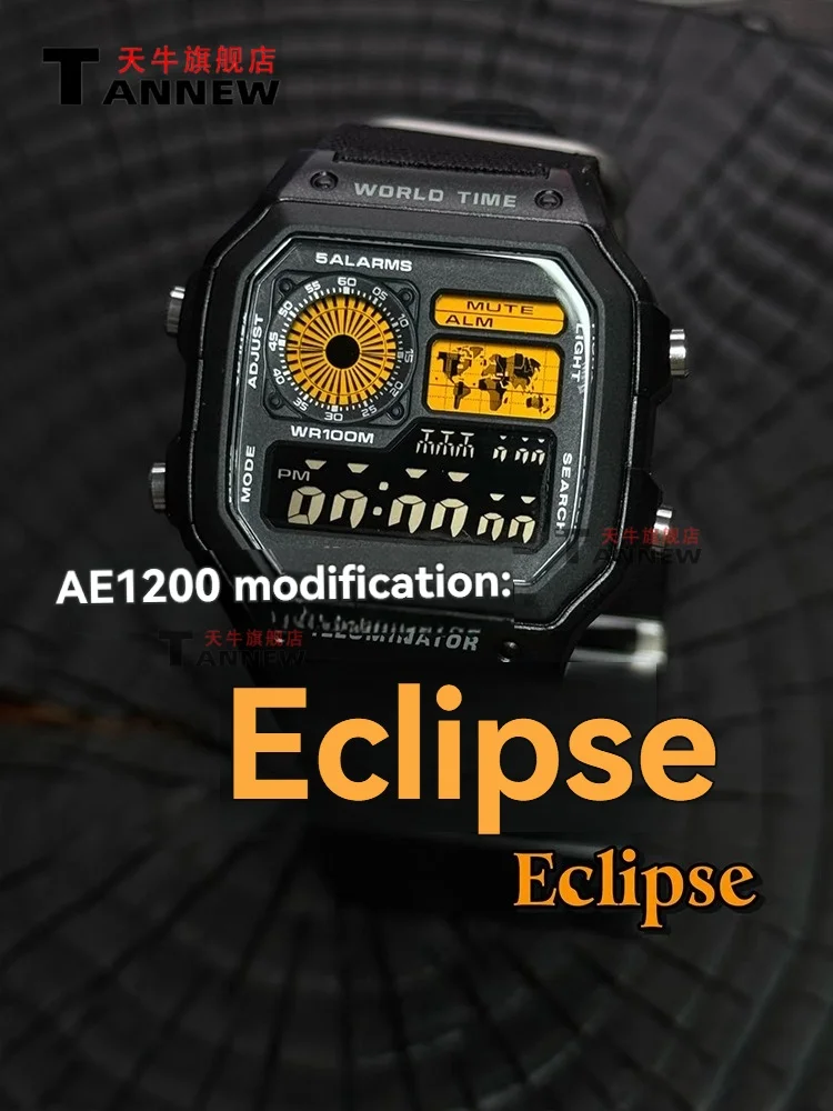 Modification Dial Kit for Casio AE-1200 Watch Japanese Copper Watch Face with Film for Module 3299 Replacement Upgrade Part