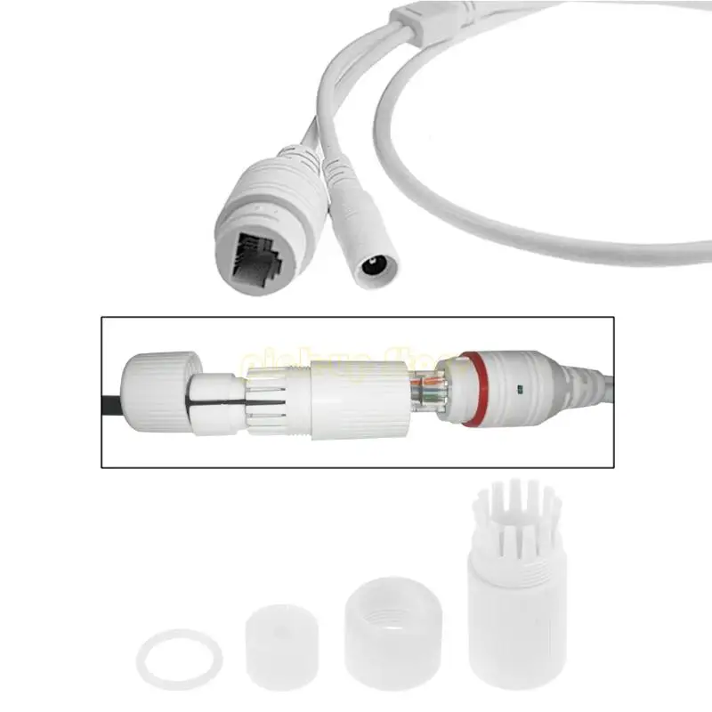 

10PCS Waterproof RJ45 Connector Caps 17.5mm Terminal Cover Protector for Network Cable, IP Camera, Outdoor Pigtail Ethernet