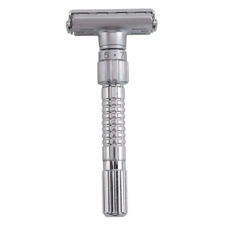 AB46-New Adjustable Double Edge Razor Classic Men Shaving Safety Razors Zinc Alloy Manual Shaver With Travel Box