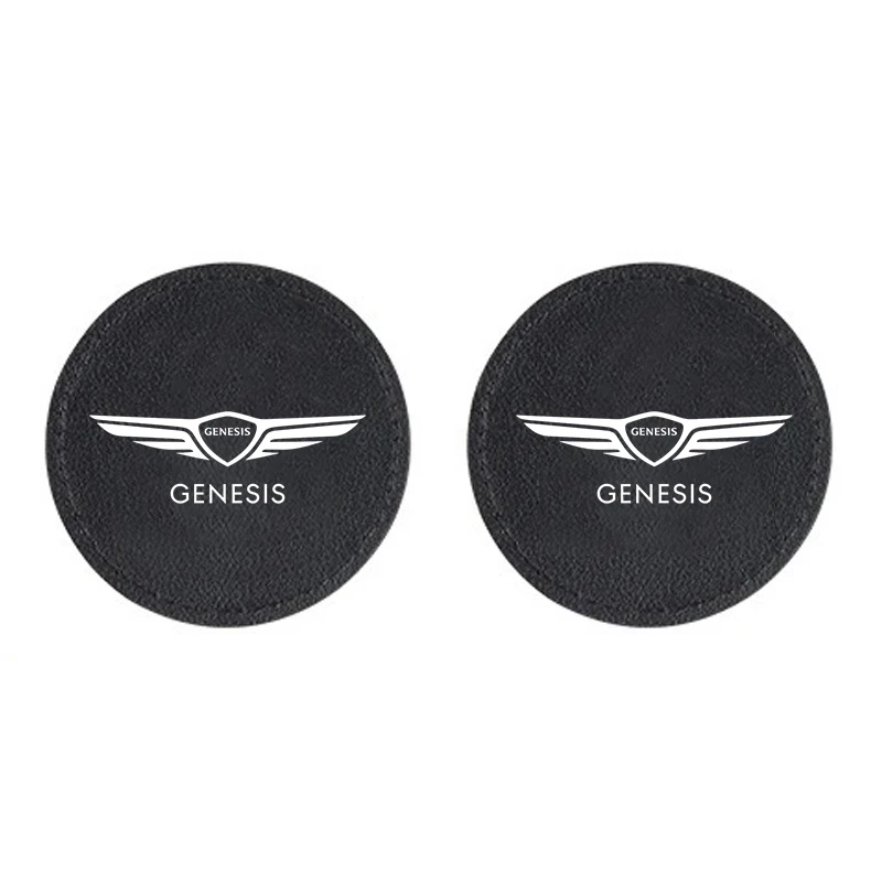 2Pcs Car Coaster Water Cup Bottle Holder Anti-slip Pad Mat For Genesis G80 G70 GV80 G80 G90 GV60 GV70 MINT ESSENTIA Accessories