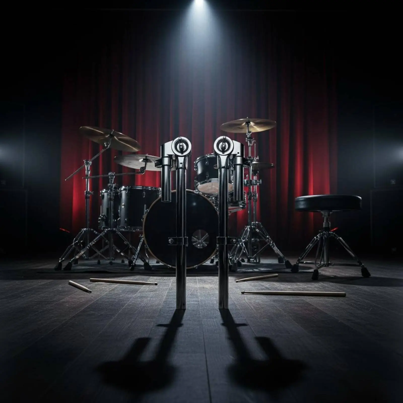 

Tom Stand Mount Holder Easy to Install Drum Floating Mount Tom Holder Bracket Chrome Finish Drum Stand Clamp Versatile
