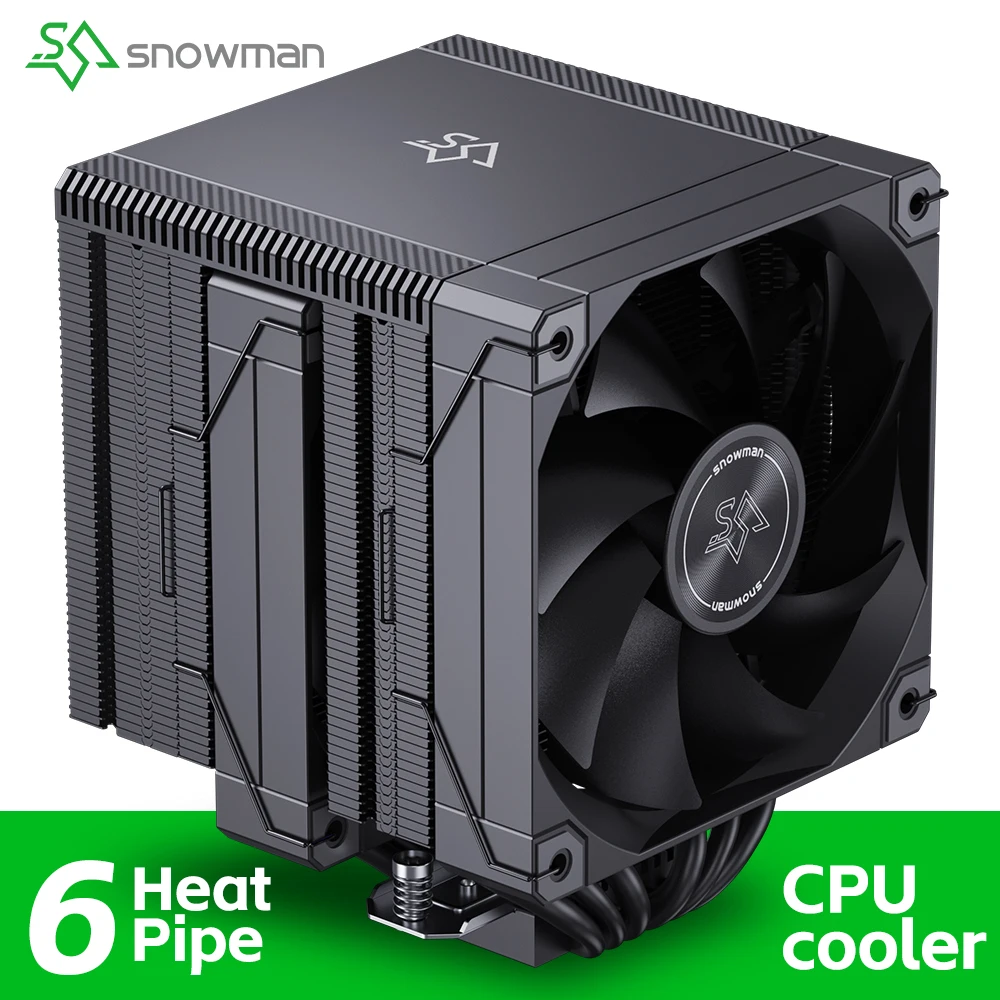 

SNOWMAN MT660-V4 Air CPU Cooler 6 Heat Pipes CPU Radiator 4 Pin PWM ARGB Fans Intel LGA 1700 2011 1200 1155 X79 X99 AMD AM5 AM4