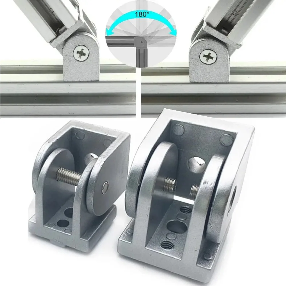 2020 Series Aluminum Profile Die-casting Zinc Alloy Flexible Pivot Joint 2020/3030/4040 Series Aluminum Profile Zinc Alloy Hinge