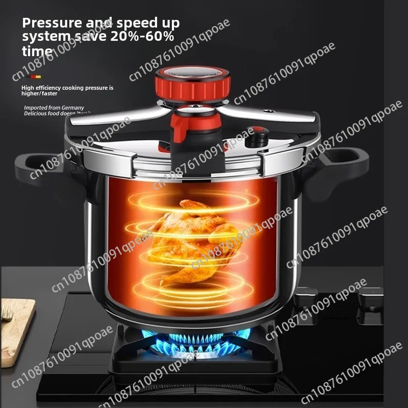 Explosion-Proof Thickened 304Stainless Steel Pressure Cooker Household Large Capacity Pressure Cooker Induction Cooker Universal