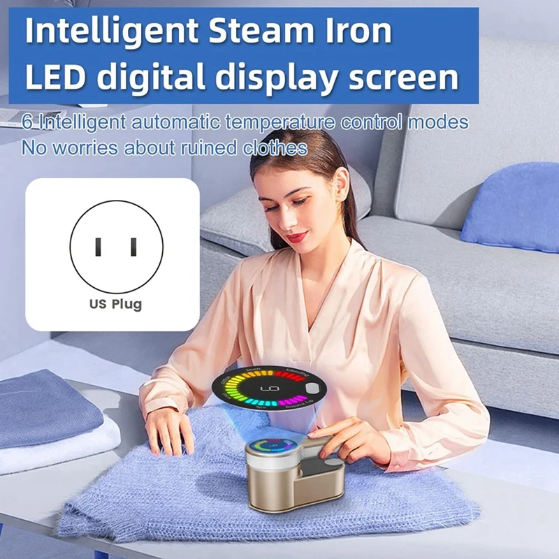 AD24-Steamer For Clothes, 6 Modes Garment Steamer, Portable Compact Clothes Steamer Ironing Machine For Home Travel